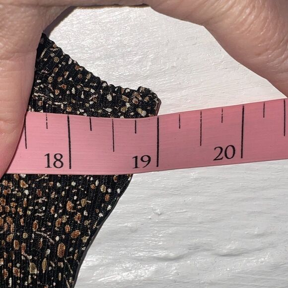 Vintage Petite Perceptions Micro Pleated Maxi Dress Animal Print Size 10P - Picture 8 of 9